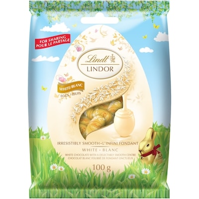 Lindt Mini œufs LINDOR au chocolat blanc  100 g, 6,00 $/100g