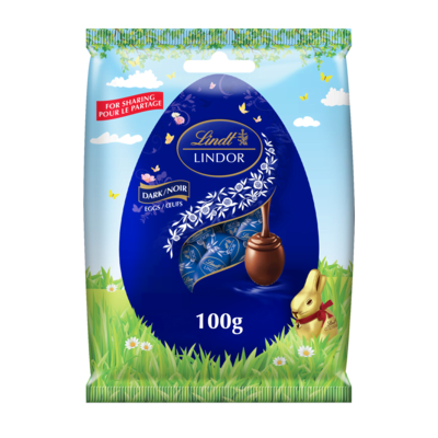 Lindt Sachet Mini œufs LINDOR au chocolat noir 100 g, 6,00 $/100g