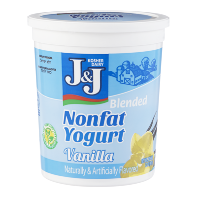 J and J Non Fat Yogurt, Vanilla 907 g, $1.16/100g