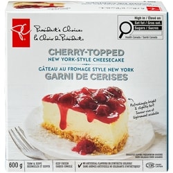 le Choix du Président Gâteau au fromage style New York garni de cerises 600 g, 2,17 $/100g