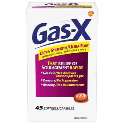 Gas-X Capsules ultra-fort 45 ea, 0,46 $/1ch