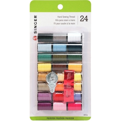 Singer Polyester Hand Sewing Thread, Assorted Colors - 24 ct. 24x1.0 ea, $0.17/1ea