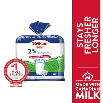 Neilson 2% Microfiltered Milk 4 l, $0.16/100ml