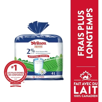 Neilson Lait microfiltré 2% 4 l, 0,17 $/100ml