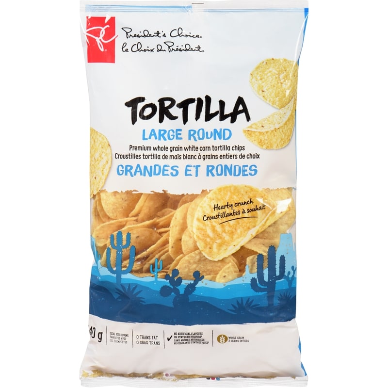 Large & Round White Corn Tortilla Chips 
