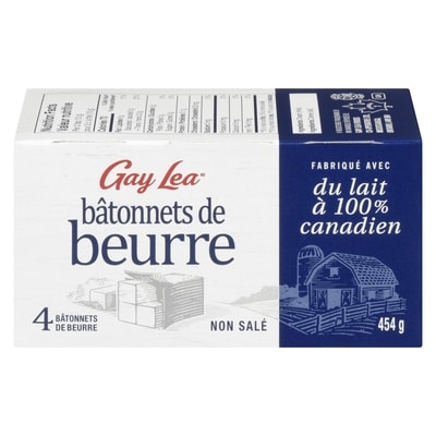 Gay Lea Beurre en bâtonnets non salé 454 g, 1,98 $/100g