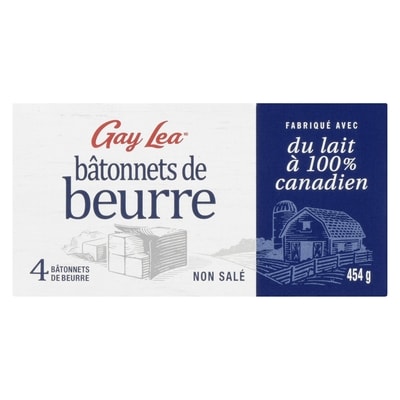 Beurre en bâtonnets non salé
