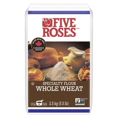 Five Roses Whole Wheat Speciality Flour 2.5 kg, $0.20/100g