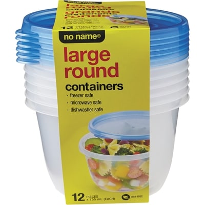 Sans Nom Contenant rond 745ml, 12 pièces 1 ea, 0,67 $/1ch