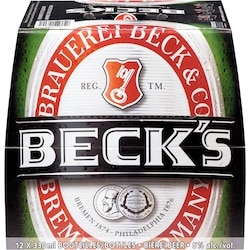 Beck’s Bière Beck’s (Pièce d’identité requise au moment du ramassage) 12x330.0 ml, 0,71 $/100ml