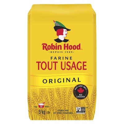 Robin Hood Farine tout usage original 5 kg, 0,26 $/100g