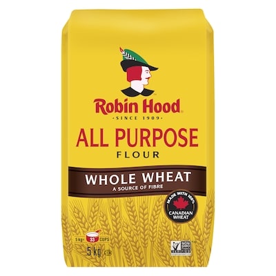 Robin Hood Whole Wheat All Purpose Flour 5 kg, $0.26/100g