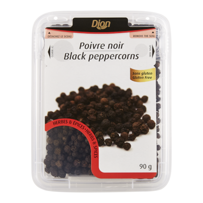 Dion Grains de poivre noir 90 g, 6,67 $/100g