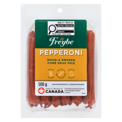 Freybe Double Smoked Pepperoni Sticks 500 g, $23.96/1kg $2.40/100g