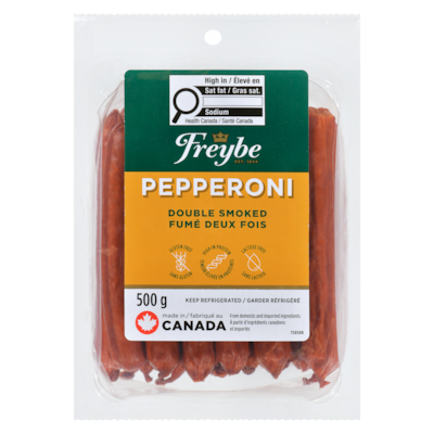 Freybe Bâtonnets de pepperoni fumé deux fois 500 g, 21,98 $/1kg 2,20 $/100g