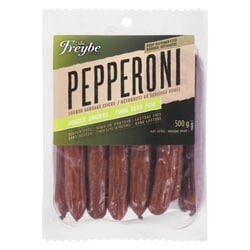 Freybe Bâtonnets de pepperoni fumé deux fois 500 g, 23,96 $/1kg 2,40 $/100g