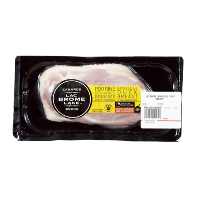 Canards du Lac Brome Poitrine de canard désossée 37,48 $/1kg 17,01 $/1lb