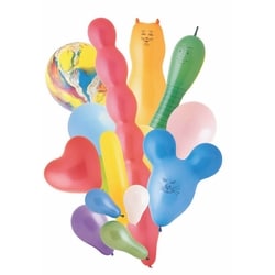 Unique Quarter Pound Latex Balloons, Assorted Size - Multi-colours