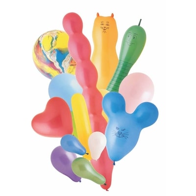 Ballons en latex d'un quart de livre, tailles assorties - multi-couleurs