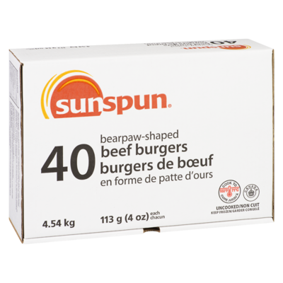Burgers de bœuf en forme de patte d’ours