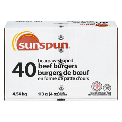 Burgers de bœuf en forme de patte d’ours