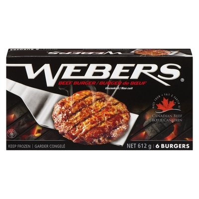 Weber Beef Burgers 612 g, $2.45/100g
