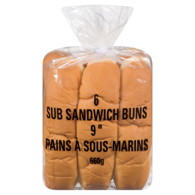 Weston Pains à sous-marin 9 po 6 ea, 0,63 $/1ch