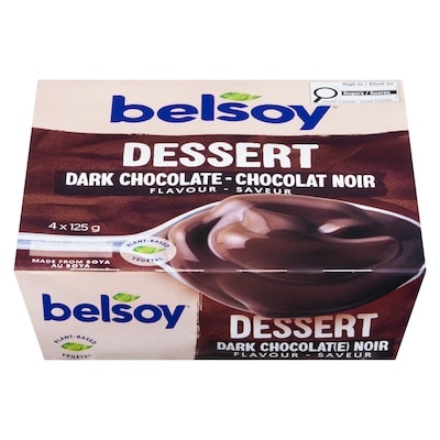 Belsoy Dark Chocolate Dessert 4x125.0 g, $1.30/100g