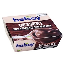 Belsoy Dark Chocolate Dessert - 4x125.0 g | Zehrs