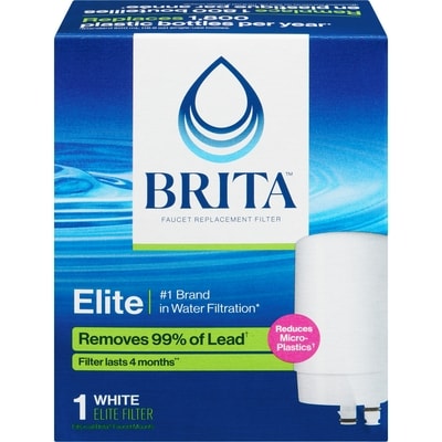 Brita On Tap Faucet Water Filter System Replacement Filters, White 1 ea, $27.00/1ea