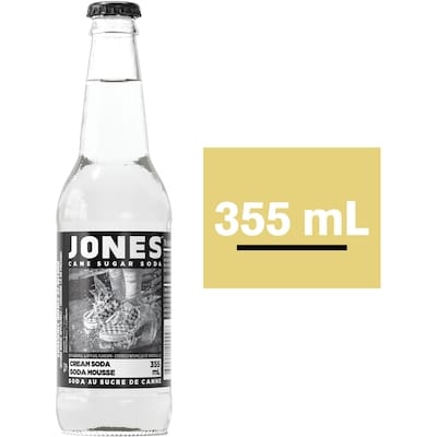 Jones Soda Cream Soda Cane Sugar Craft Soda 12 Pack 12x355.0 ml, $0.42/100ml