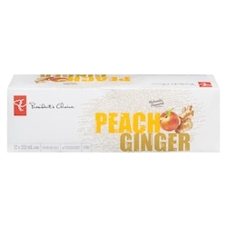 President's Choice Peach Ginger Sparkling Soda 12x355.0 ml, $0.15/100ml