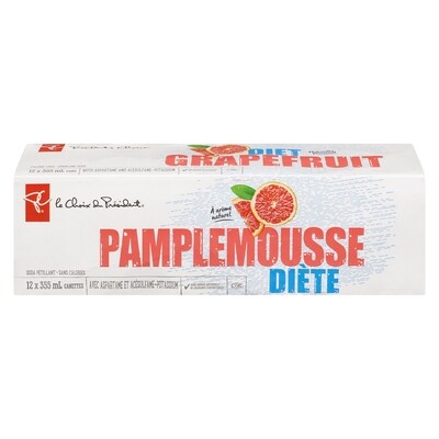 le Choix du Président Soda pétillant au pamplemousse diète 12x355.0 ml, 0,19 $/100ml