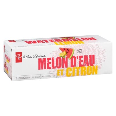 le Choix du Président Soda pétillant melon d'eau et citron 12x355.0 ml, 0,19 $/100ml
