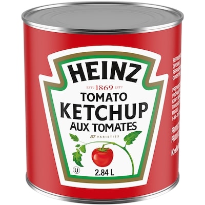 Heinz Ketchup aux tomates 2.84 l, 0,35 $/100ml