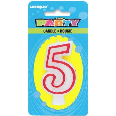 Unique Number 5 Deluxe Birthday Candle 1 ea, $1.00/1ea