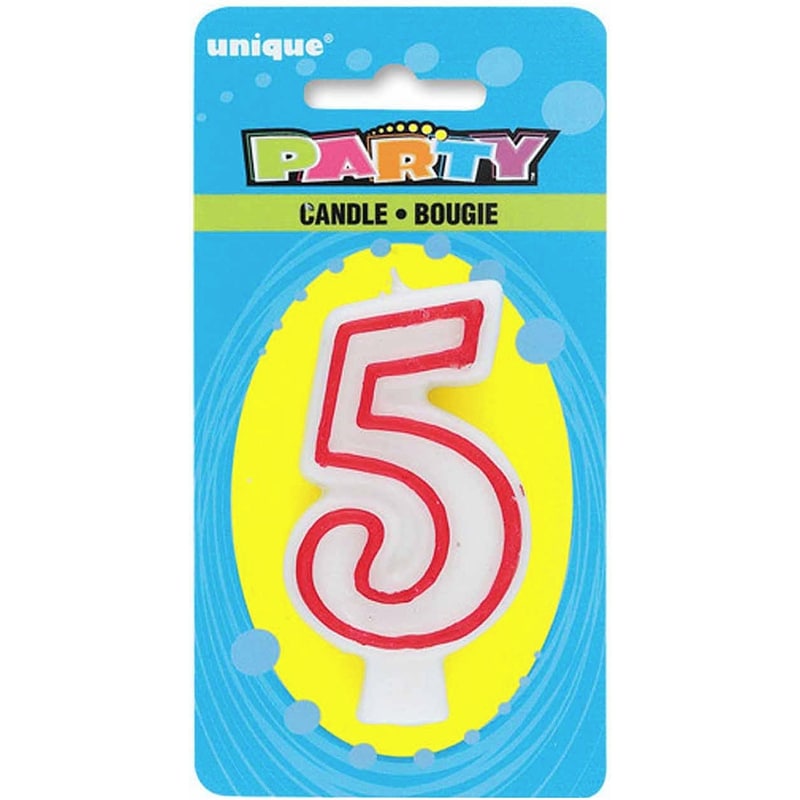 Number 5 Deluxe Birthday Candle