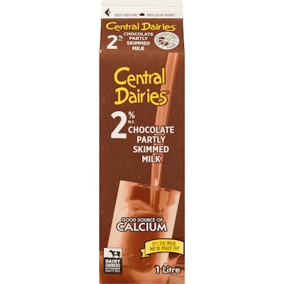 Central Dairies Chocolate Milk, 2% 1 l, $0.37/100ml