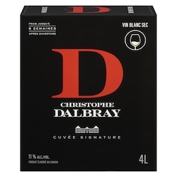 null Christophe Dalbray Vin Blanc 4L (Pièce d’identité requise au moment du ramassage) 4 l, 0,92 $/100ml