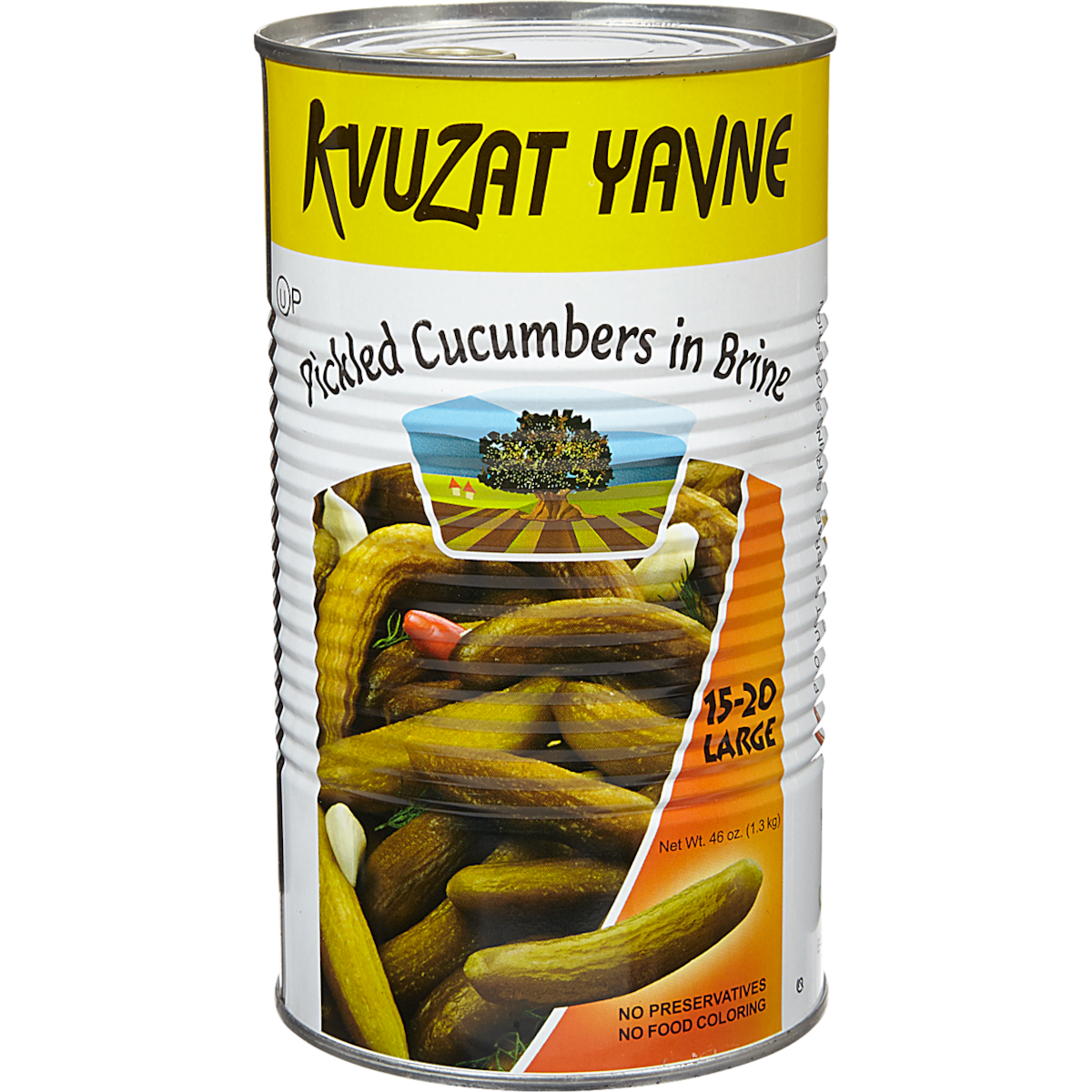 Kvuzat Yavne Cucumbers in Brine 1.25 l, $0.58/100ml