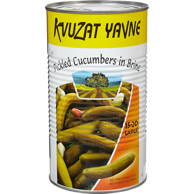 Kvuzat Yavne Concombres dans la saumure 1.25 l, 0,72 $/100ml