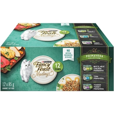 Purina Fancy Feast Medleys Primavera Collection Variety Pack, Wet Cat Food 12x85.0 g, $1.16/100g