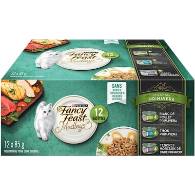 Purina Fancy Feast Medleys Collection Primavera Assortiment, Nourriture Humide pour Chats 12 x 85 g 12x85.0 g, 1,37 $/100g