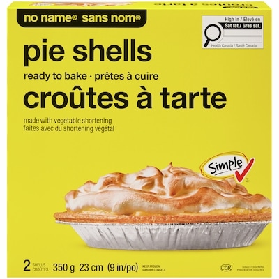 No Name Pie Shells 350 g, $1.29/100g