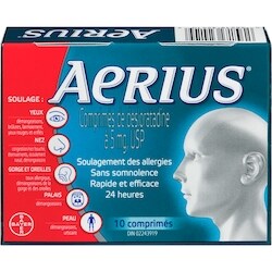 Aerius Allergies soulagement rapide et sans somnolence durant 24 heures 10 ea, 1,60 $/1ch