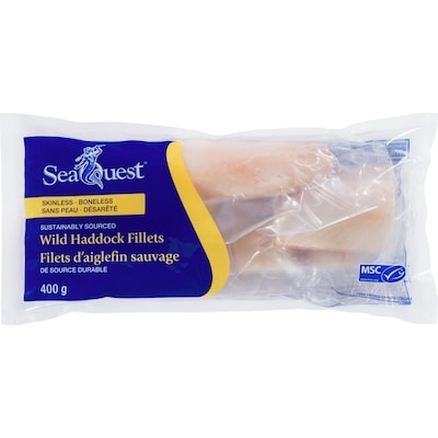 Seaquest Wild Haddock Fillets Skinless Boneless  400 g, $2.13/100g