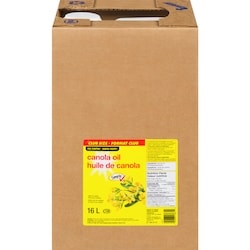 Sans Nom Huile de canola 16 l, 0,22 $/100ml