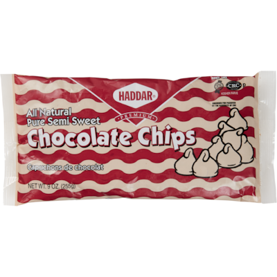 Haddar Brisures de chocolat casher 255 g, 3,92 $/100g