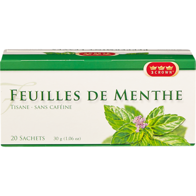 3-Crown Thé à la menthe poivrée 30 g, 7,63 $/100g