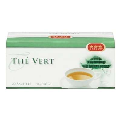 3-Crown Thé vert 30 g, 7,63 $/100g